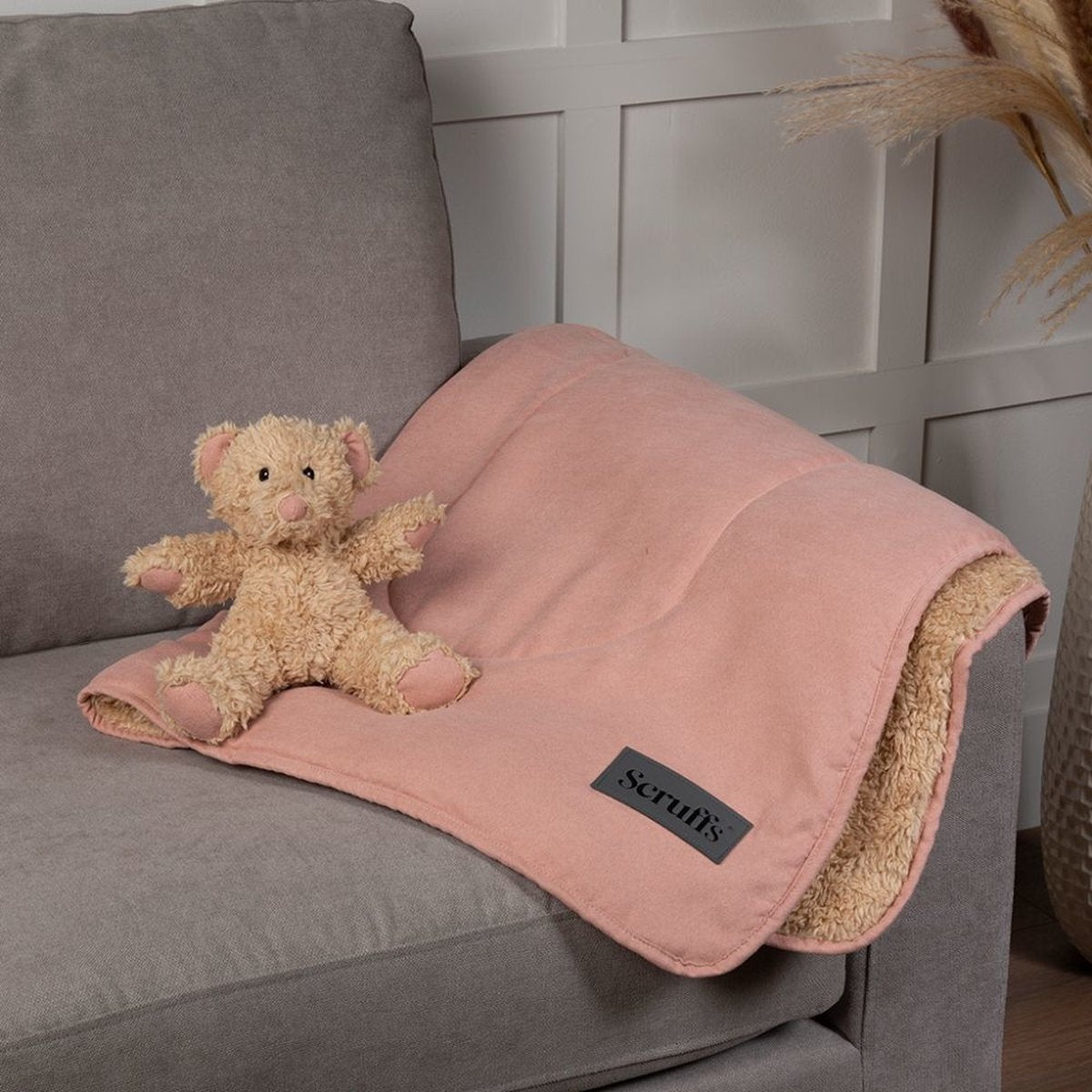 Scruffs - Giftset (deken + knuffel) roze