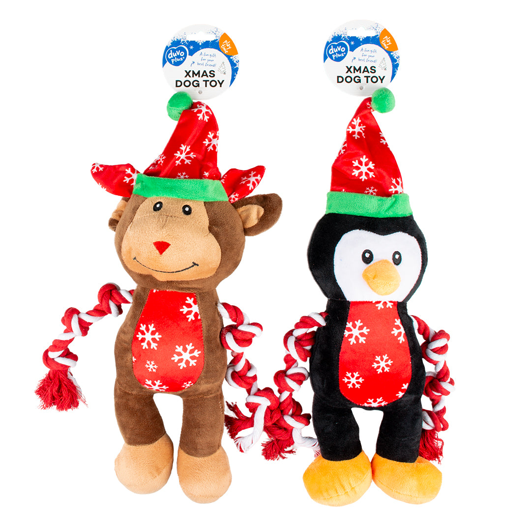 Xmas Pluche pinguïn & beer