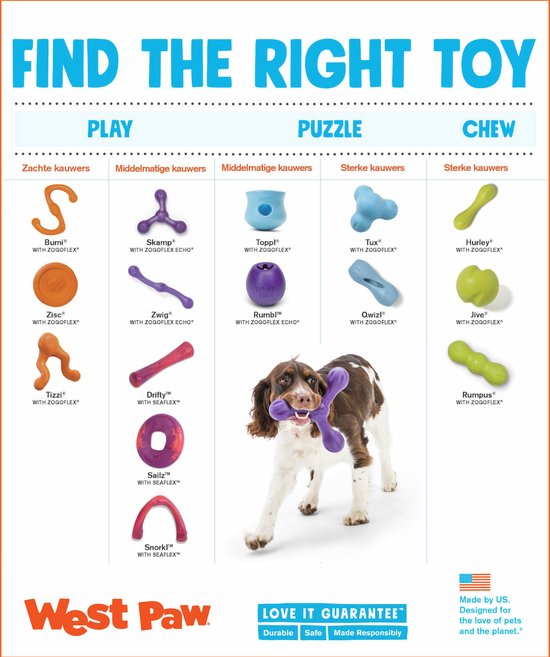 West Paw - Zogoflex Echo Skamp Paars