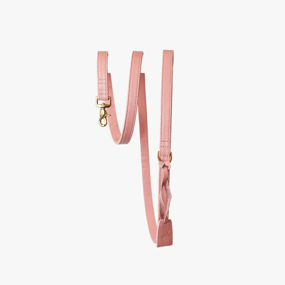 The Dog Musthaves - Roze leren hondenriem