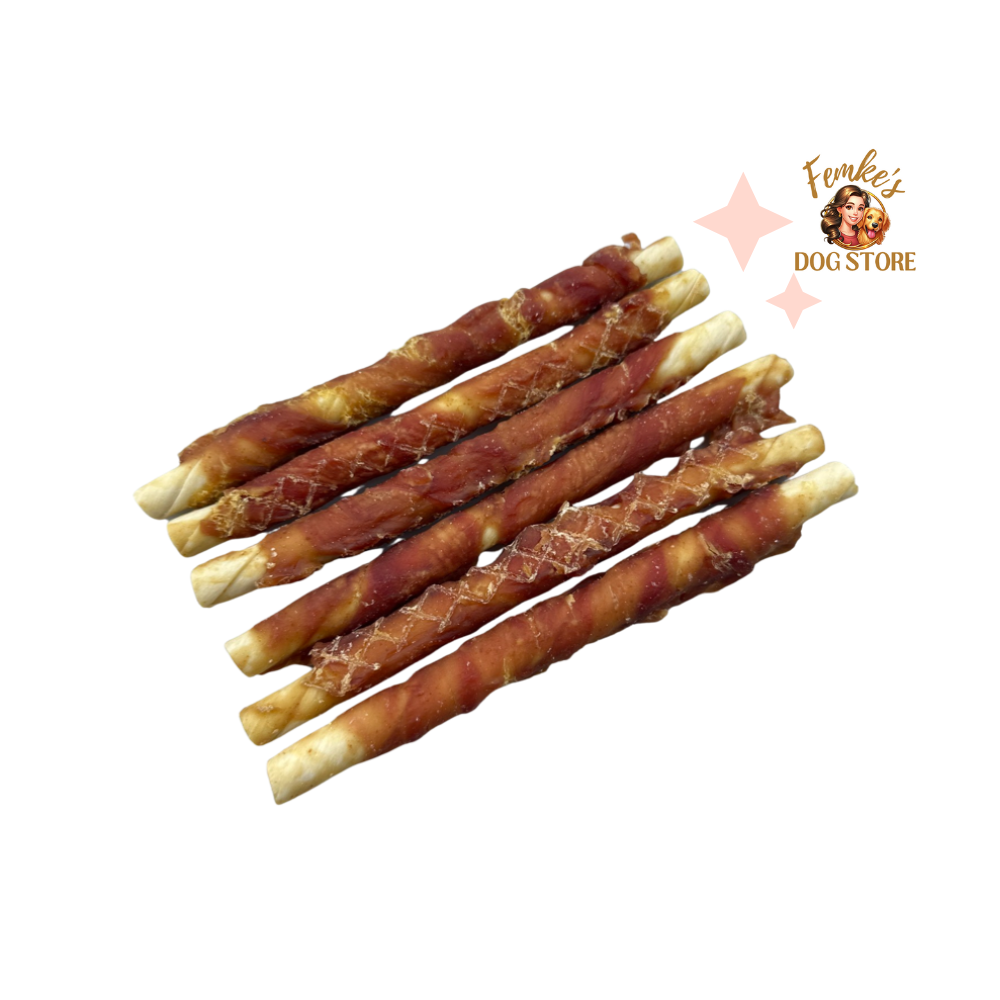 Rawhide met eend 24 cm - 5 stuks