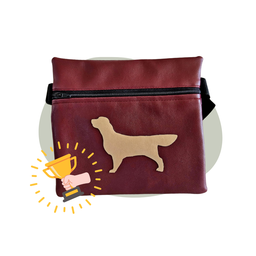 Showtasje - Golden Retriever Aubergine
