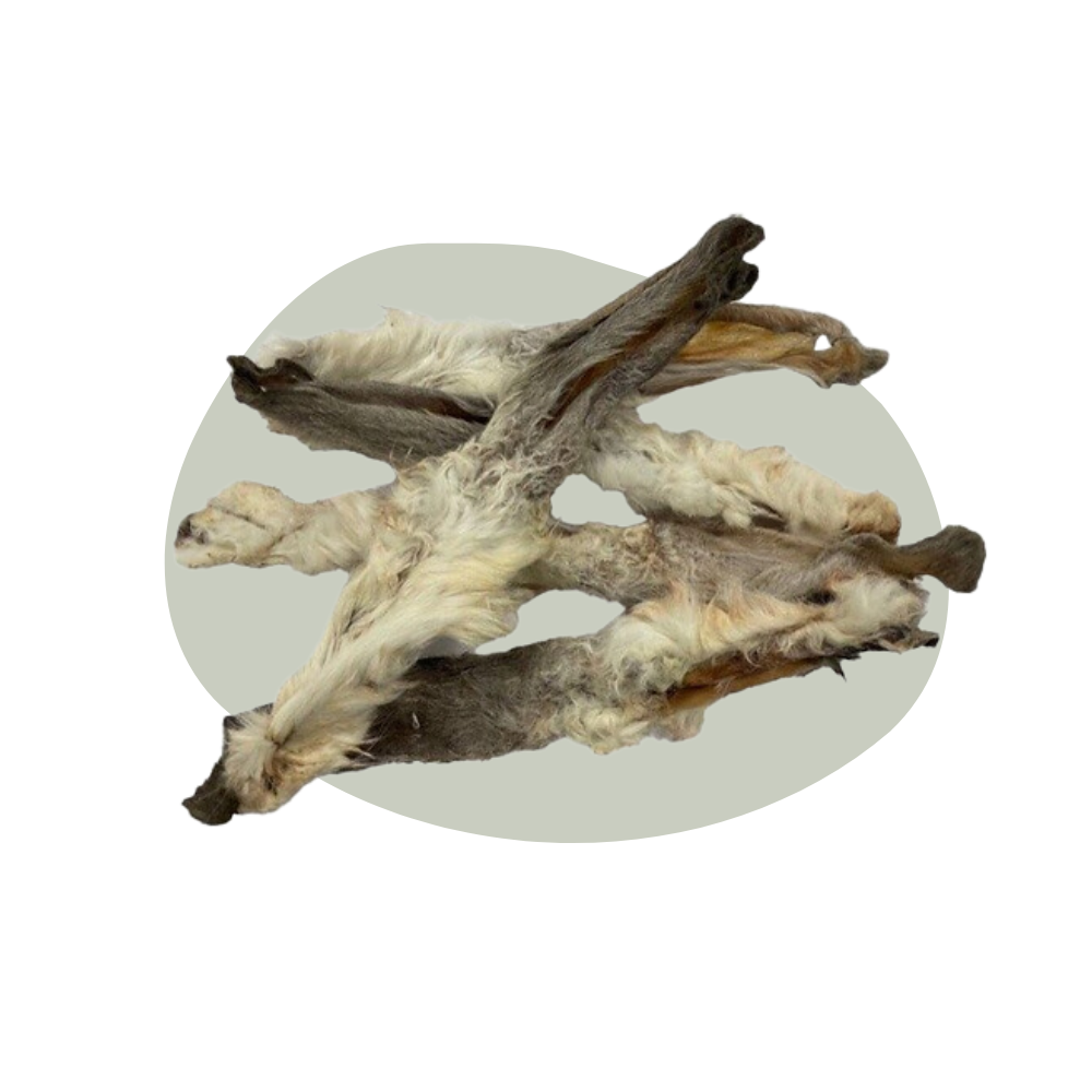 Konijnenoren met haar - 100 gram