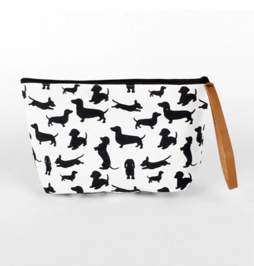 Cadeau-tip: Toilettas met Teckel zwart/wit