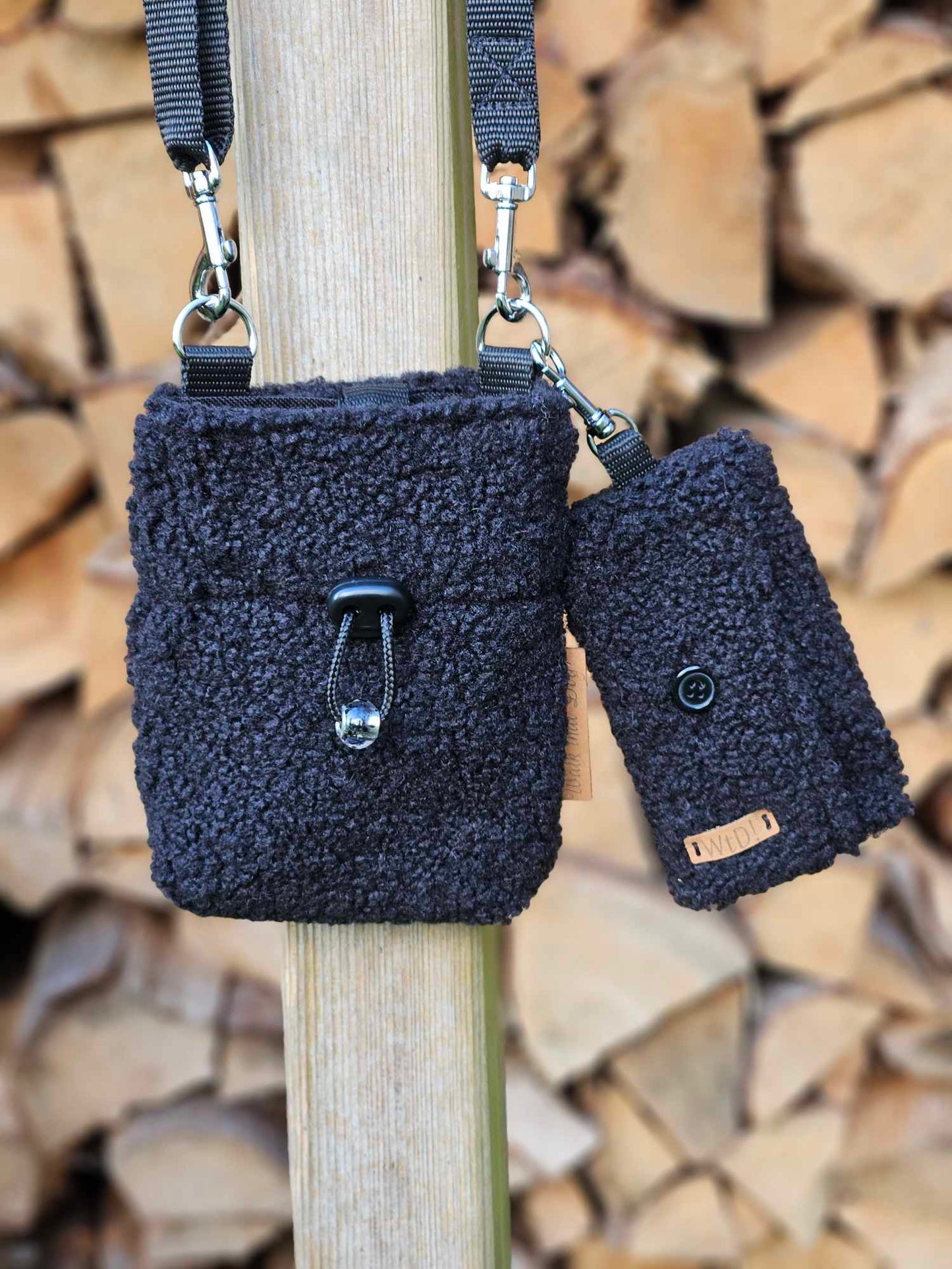 Crossbody beloningstas - Black teddy