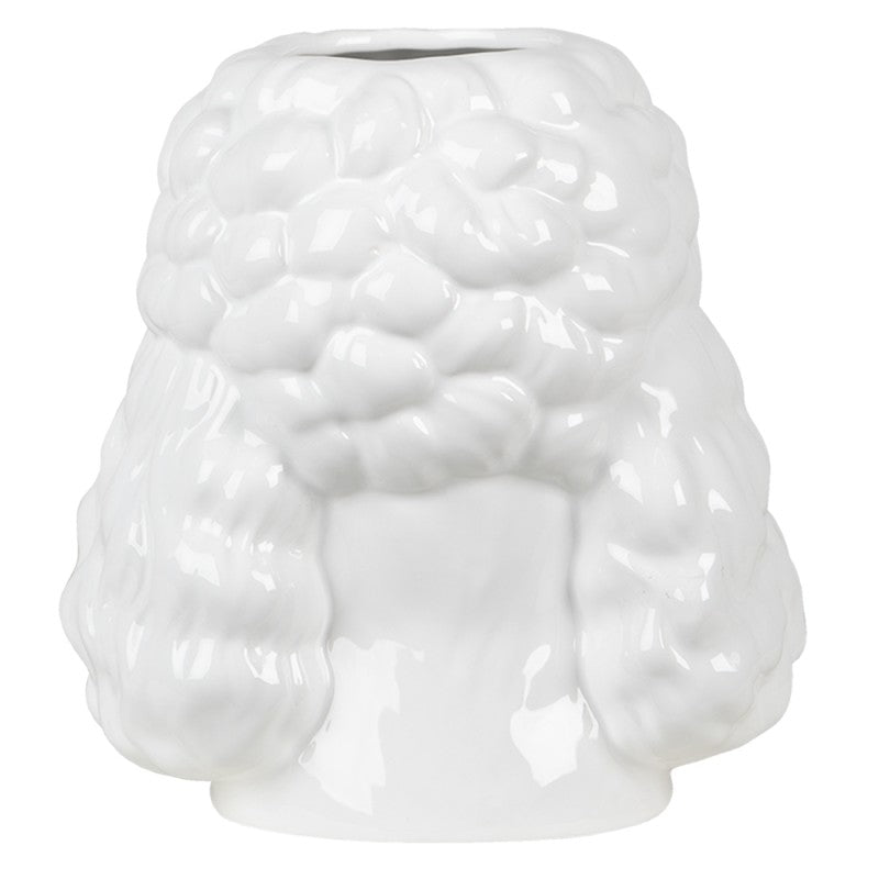 Clayre & Eef - Witte porseleinen plantenbak