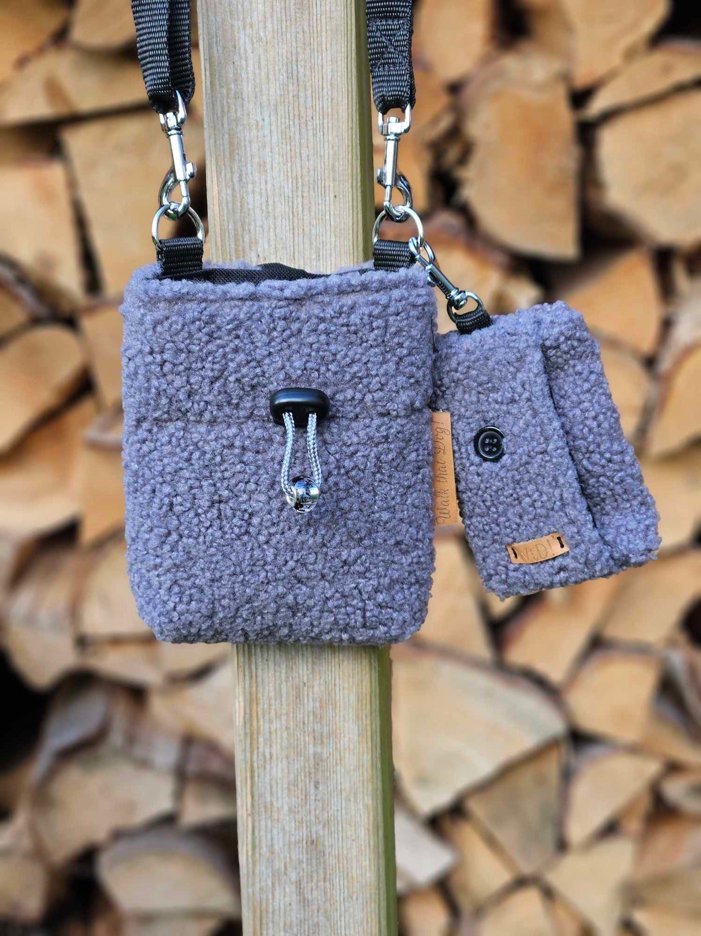 Crossbody beloningstas - Grey teddy