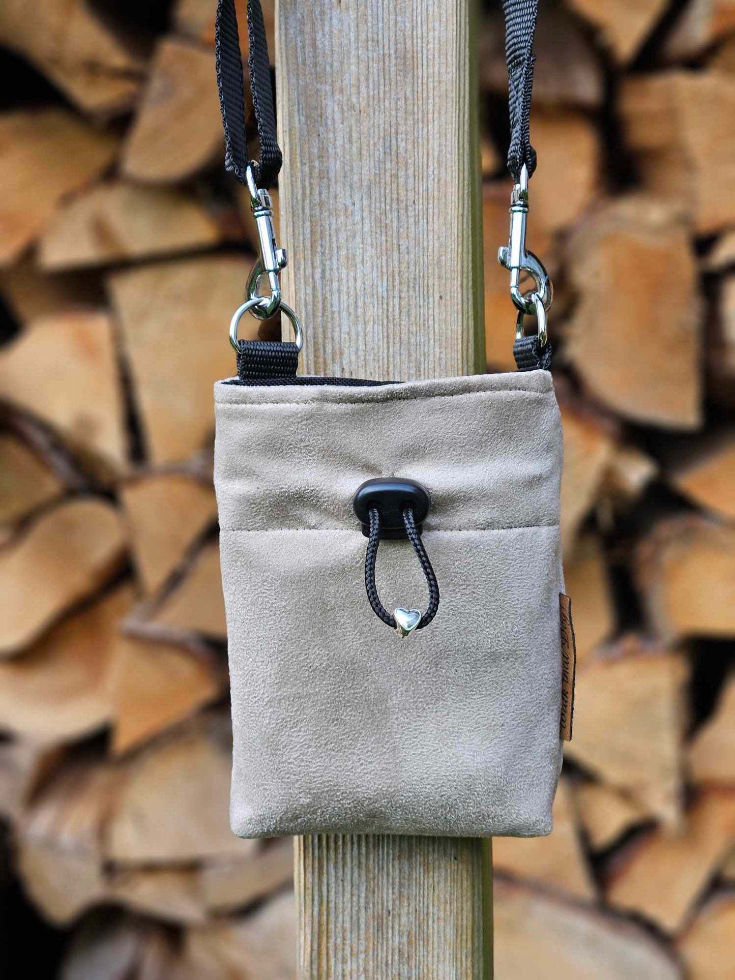 Crossbody beloningstas - Suéde stof grijs