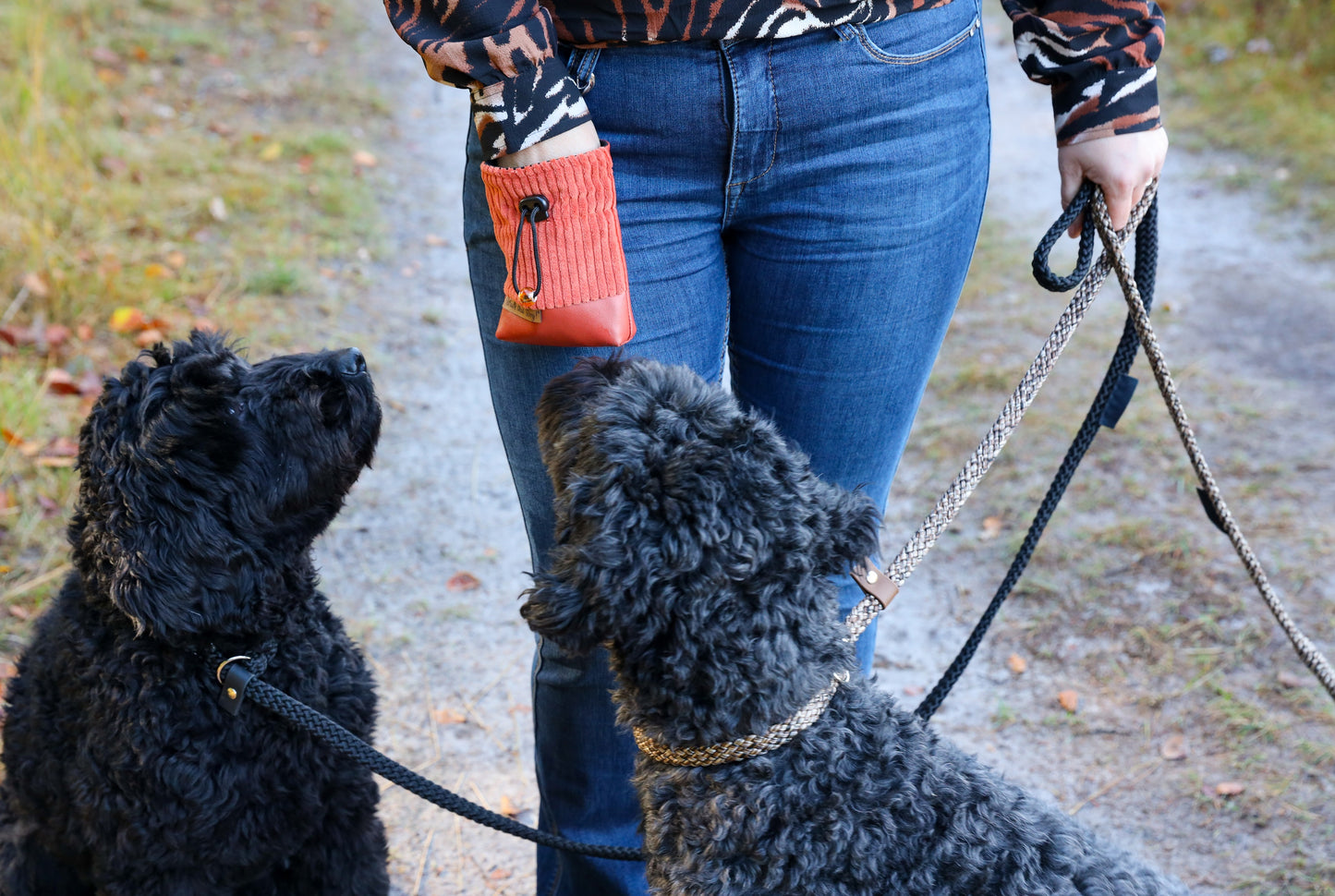 Crossbody Beloningstas - Orange Ribfluweel