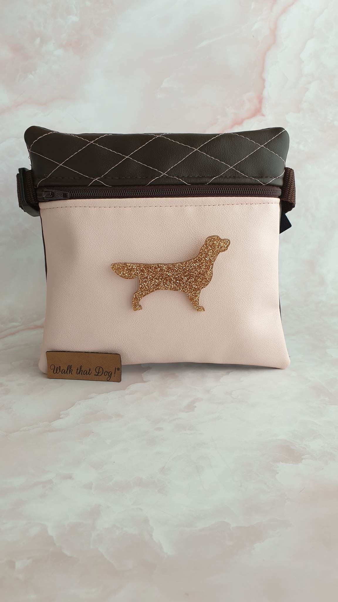 Showtas - Golden Retriever met glitter