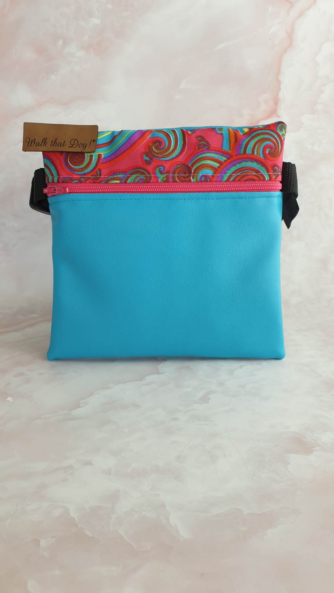 Showtas - Turquoise met swirls