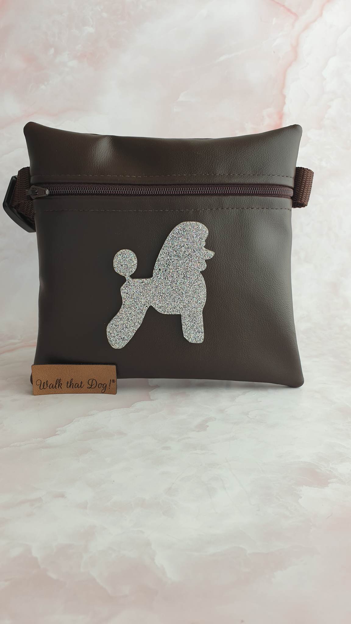 Showtas - Poedel met glitter