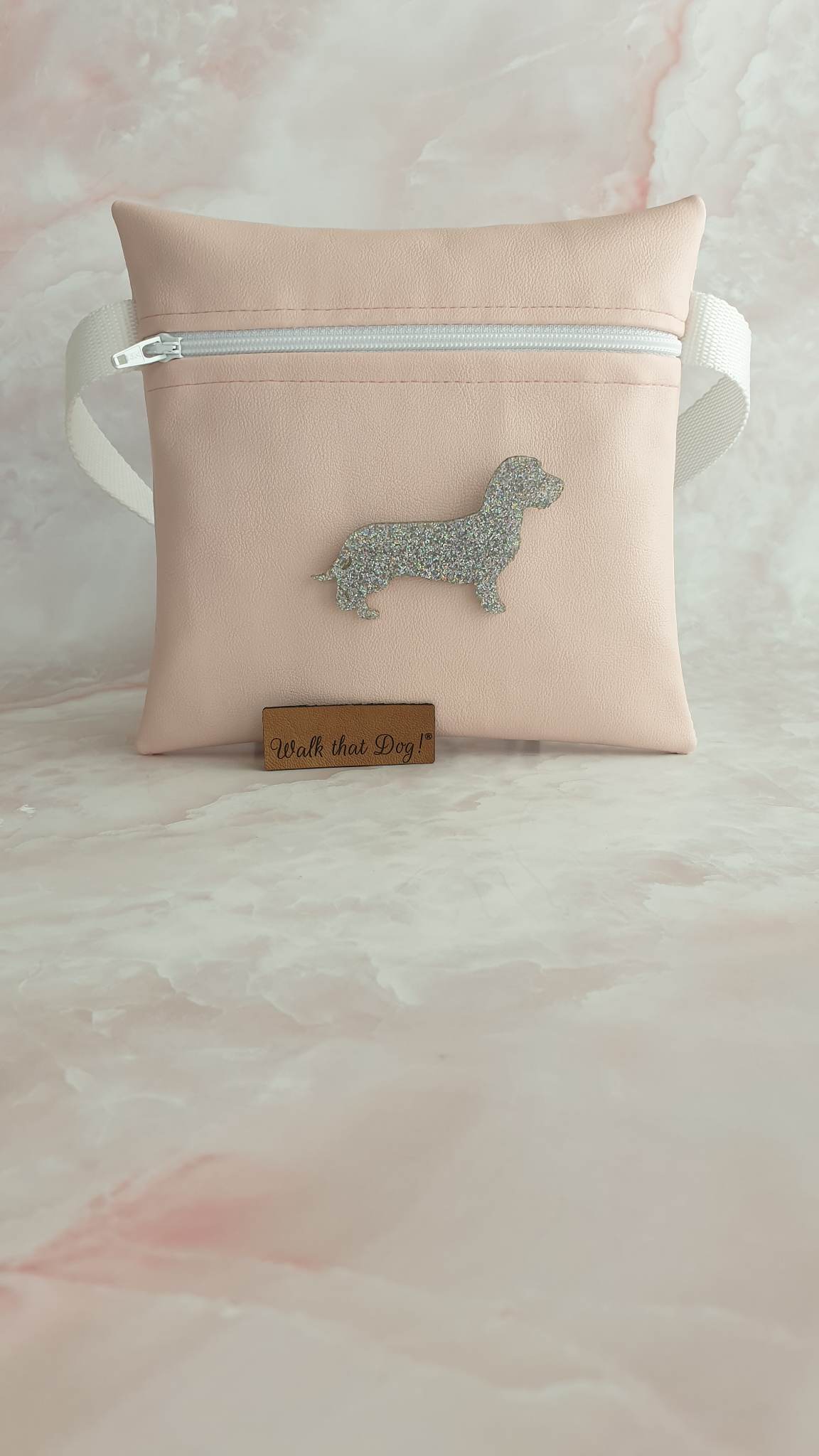 Showtas - Teckel met glitter