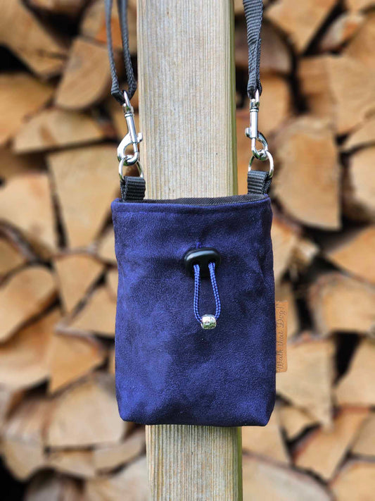 Crossbody beloningstas - Suéde stof donkerblauw