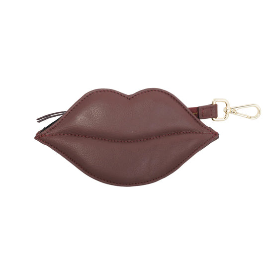 The Dog Musthaves - Poepzakhouder “Kus” van bordeaux rood leer