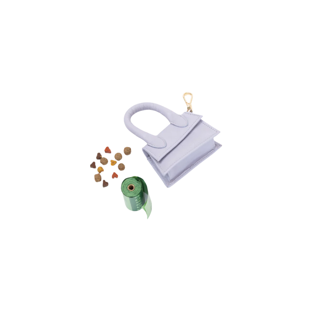 The Dog Musthaves Designer Bag - Beloningstasje voor hondenkoekjes en poepzakdispenser - Lila