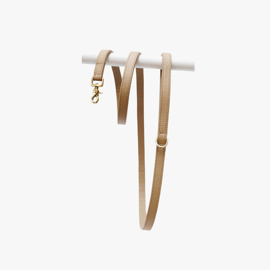 The Dog Musthaves - Taupe leren hondenriem