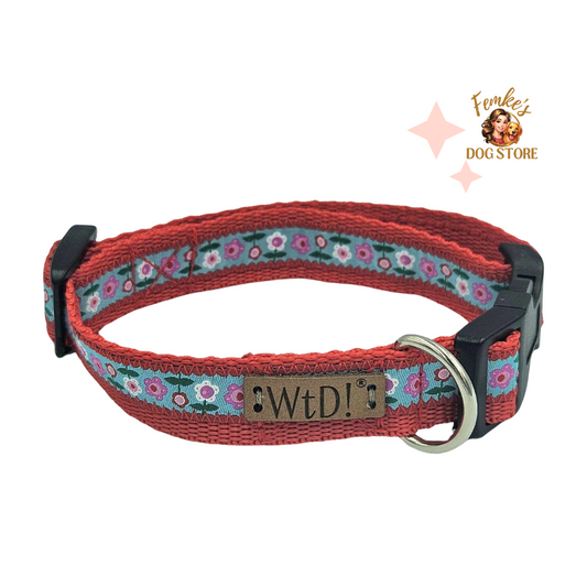 Halsband - Sweet Daisy Rood
