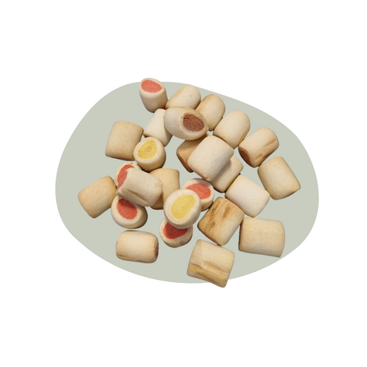 Mergpijpjes Mix (rund/zalm/kip) - 400 gram