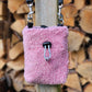 Crossbody beloningstas - Pink teddy