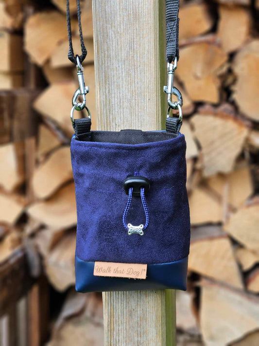 Crossbody beloningstas - Suéde stof donkerblauw