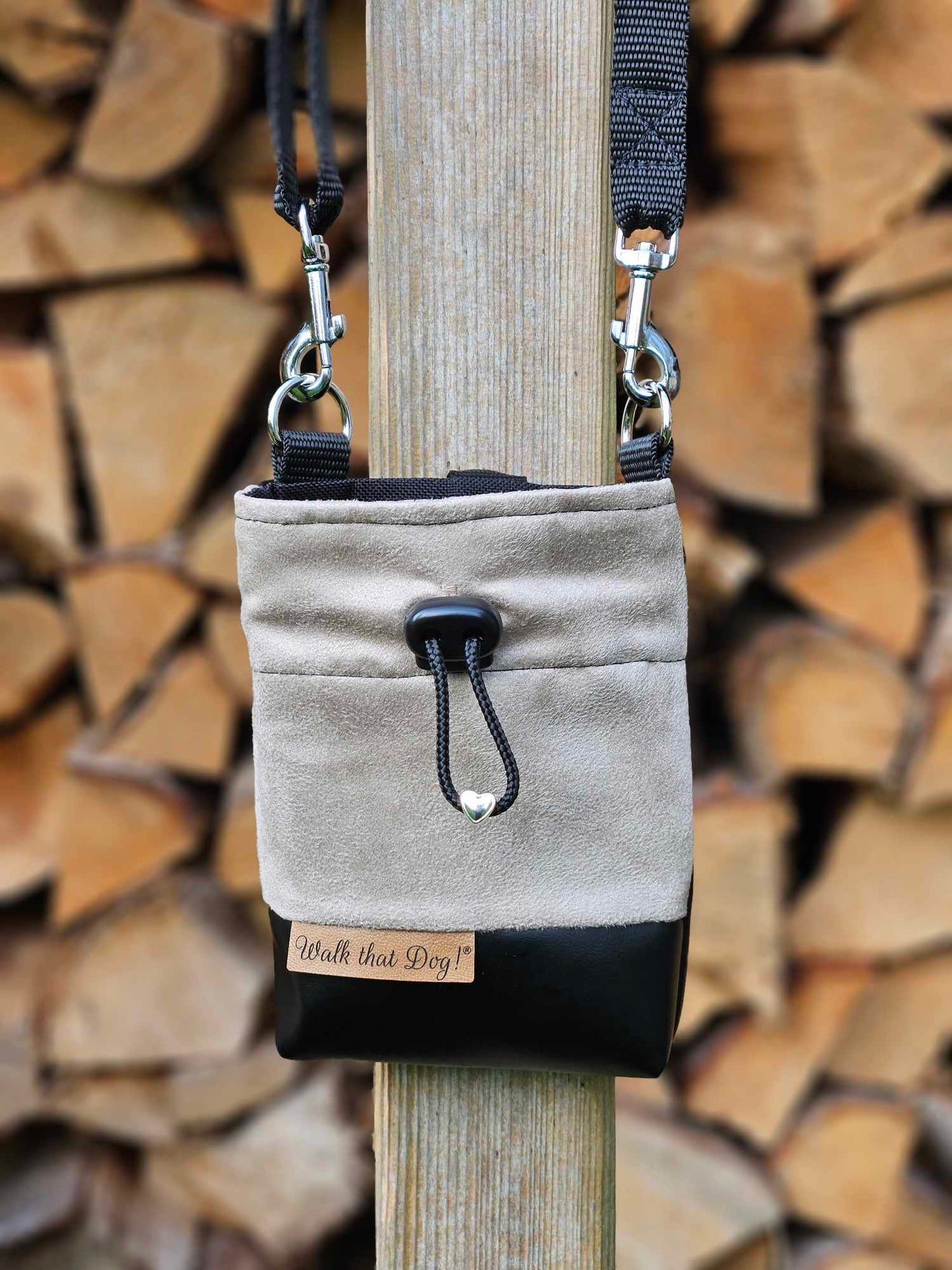 Crossbody beloningstas - Suéde stof grijs