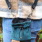 Crossbody Beloningstas - Petrol Ribfluweel