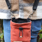 Crossbody Beloningstas - Orange Ribfluweel