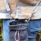 Crossbody Beloningstas - Grey Ribfluweel