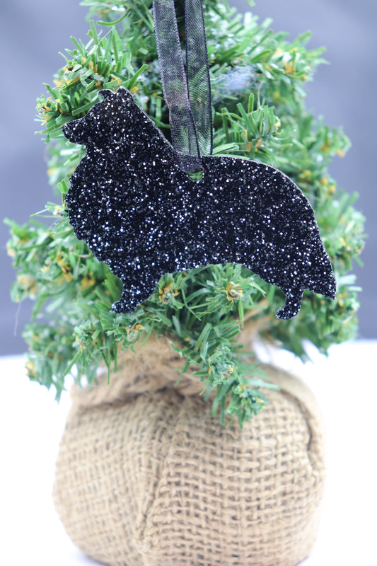 Kersthanger - Shetland Sheepdog ♥ zwart